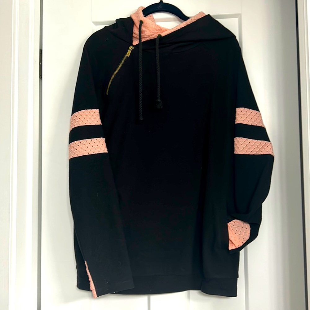 Black and pink hoodie